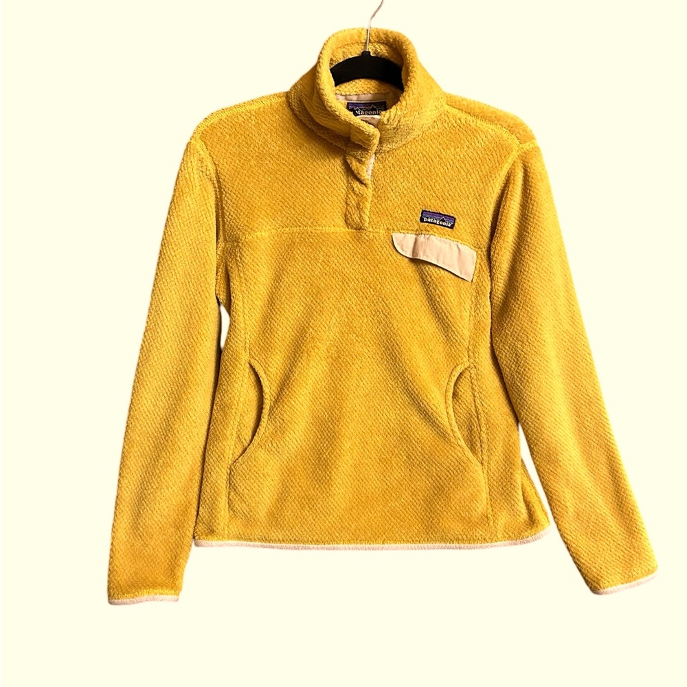 Patagonia Re-Tool Snap-T Pullover Fleece Cabin Gold Yellow Size Medium.